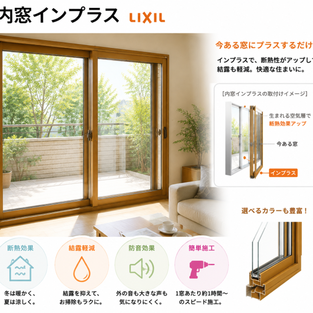 内窓でどれくらい変わる?断熱リフォームの効果