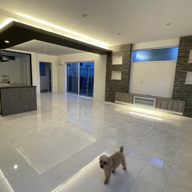 愛犬のケガ予防に｜滑りにくい床リフォームでつくる快適LDK